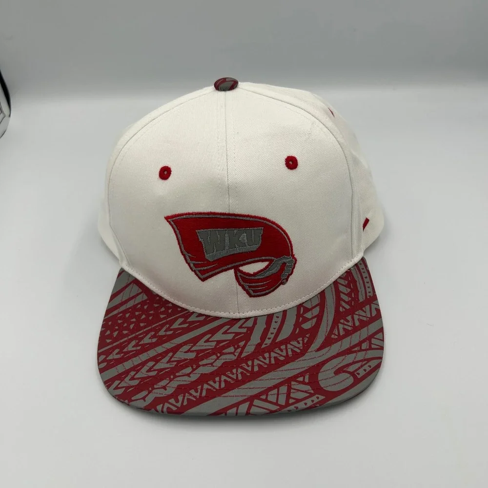 Zephyr WKU Hat Mens OSFA White Red Tribal Print Snapback Cap